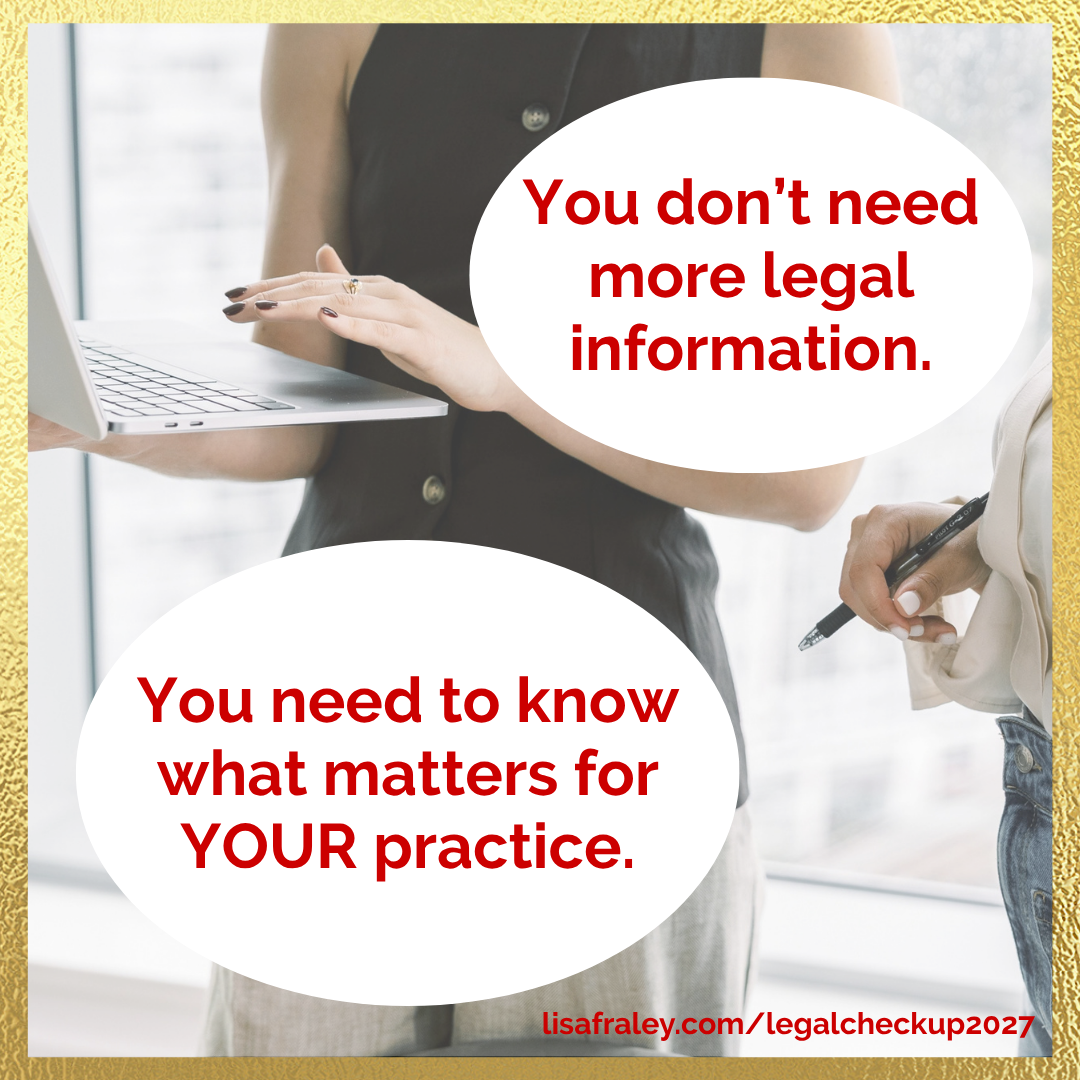 You don't need more legal information