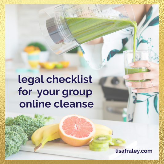 Running a New Year Cleanse? Here’s your legal checklist ✨