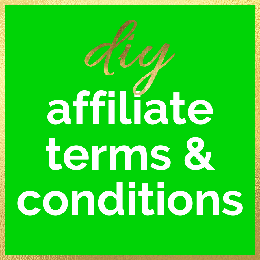 DIY Affiliate Terms & Conditions