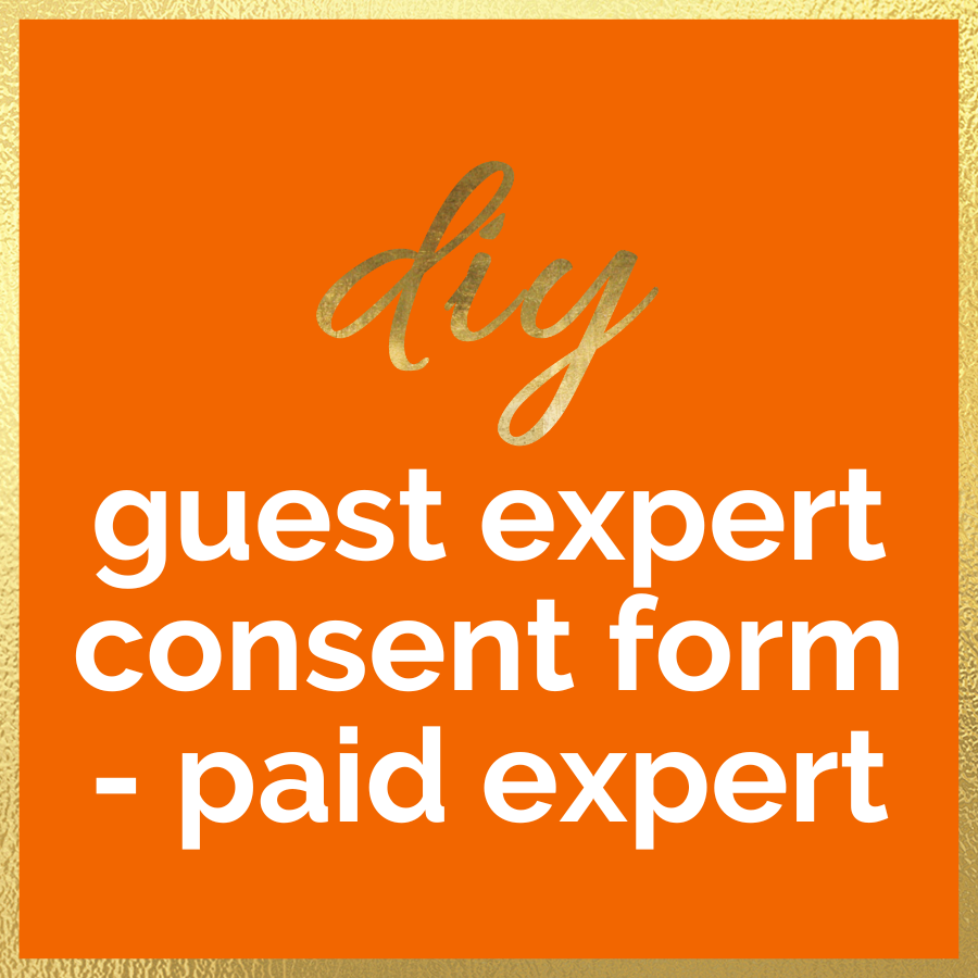 DIY Guest Expert Consent Form - Paid Expert