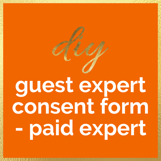 DIY Guest Expert Consent Form - Paid Expert