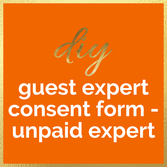 DIY Guest Expert Consent Form - Unpaid Expert