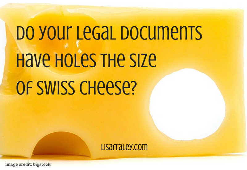 holes the size of swiss cheese