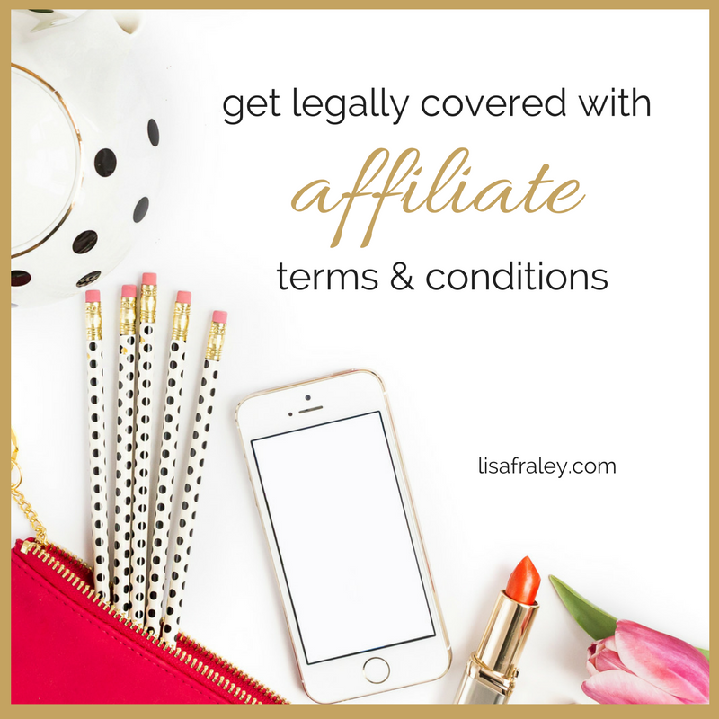 Get legally covered with Affiliate Terms & Conditions