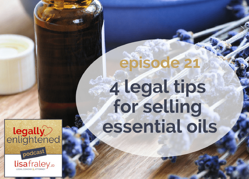 4 legal tips for selling essential oils