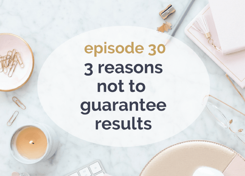 3 reasons not to guarantee results