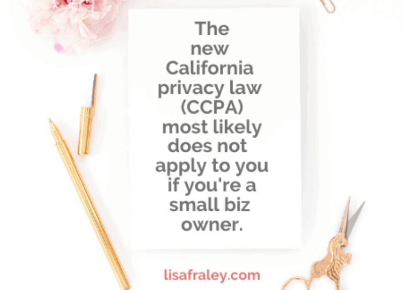 New California Privacy Law – It doesn’t apply to you!