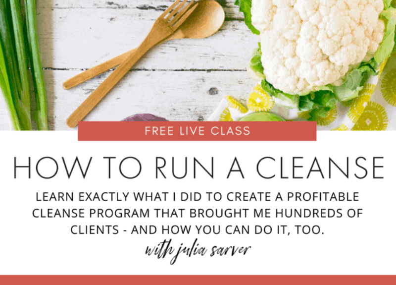 [Free webinar tomorrow] Create and run a profitable cleanse