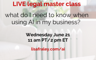 Announcing a LIVE Legal Master Class on AI.