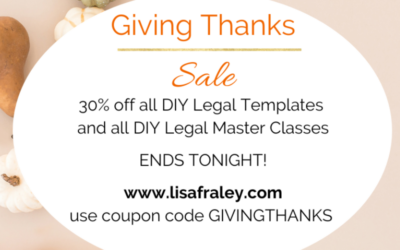 [Sale ends TONIGHT!] 30% off on all DIY Legal Templates