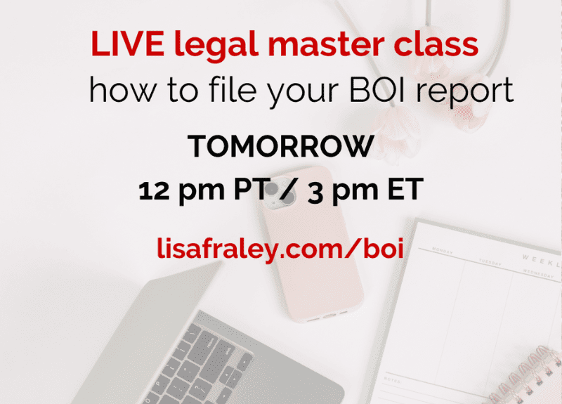 ⏰Tomorrow – get your BOI Report DONE!