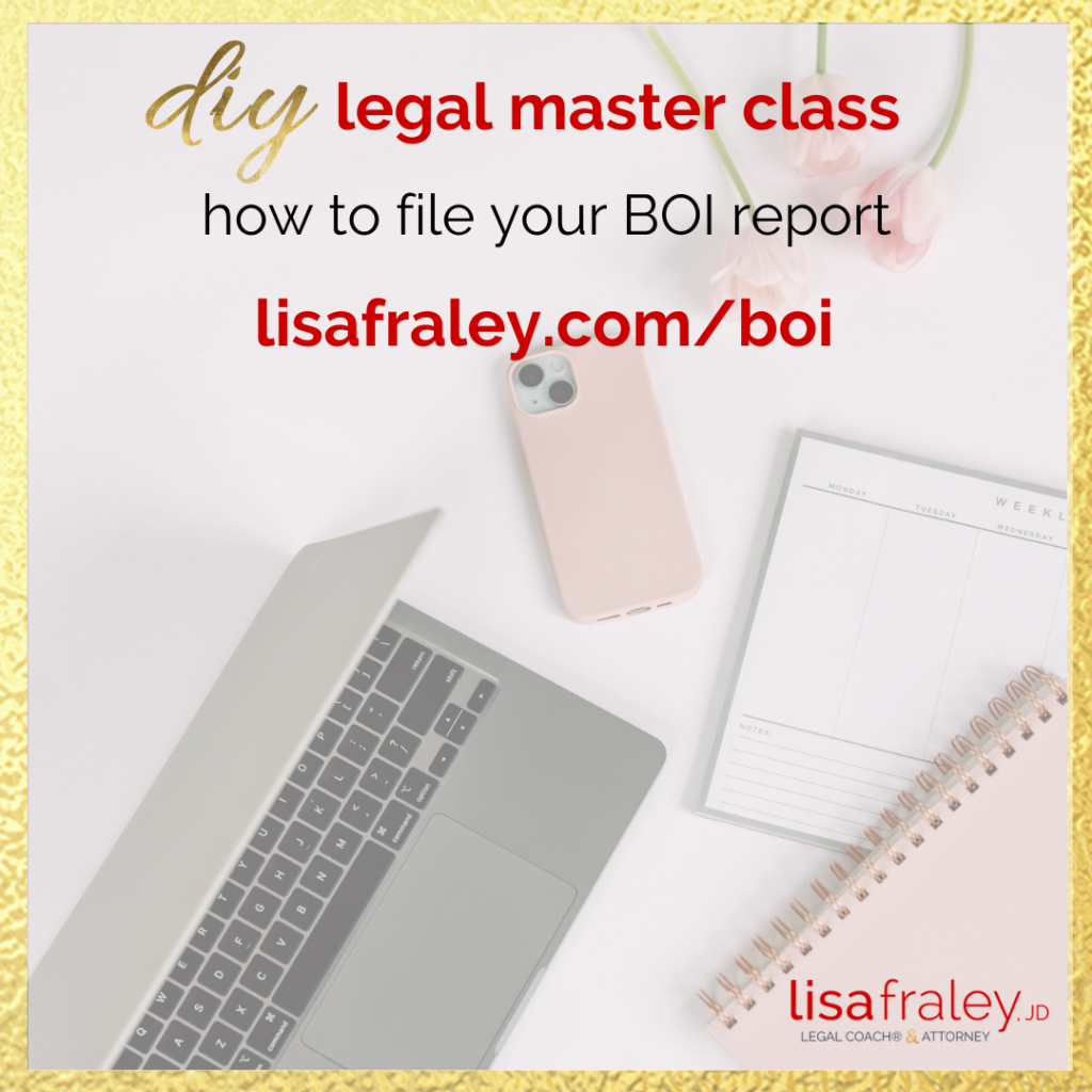 DIY Legal Master Class: How to file your BOI report