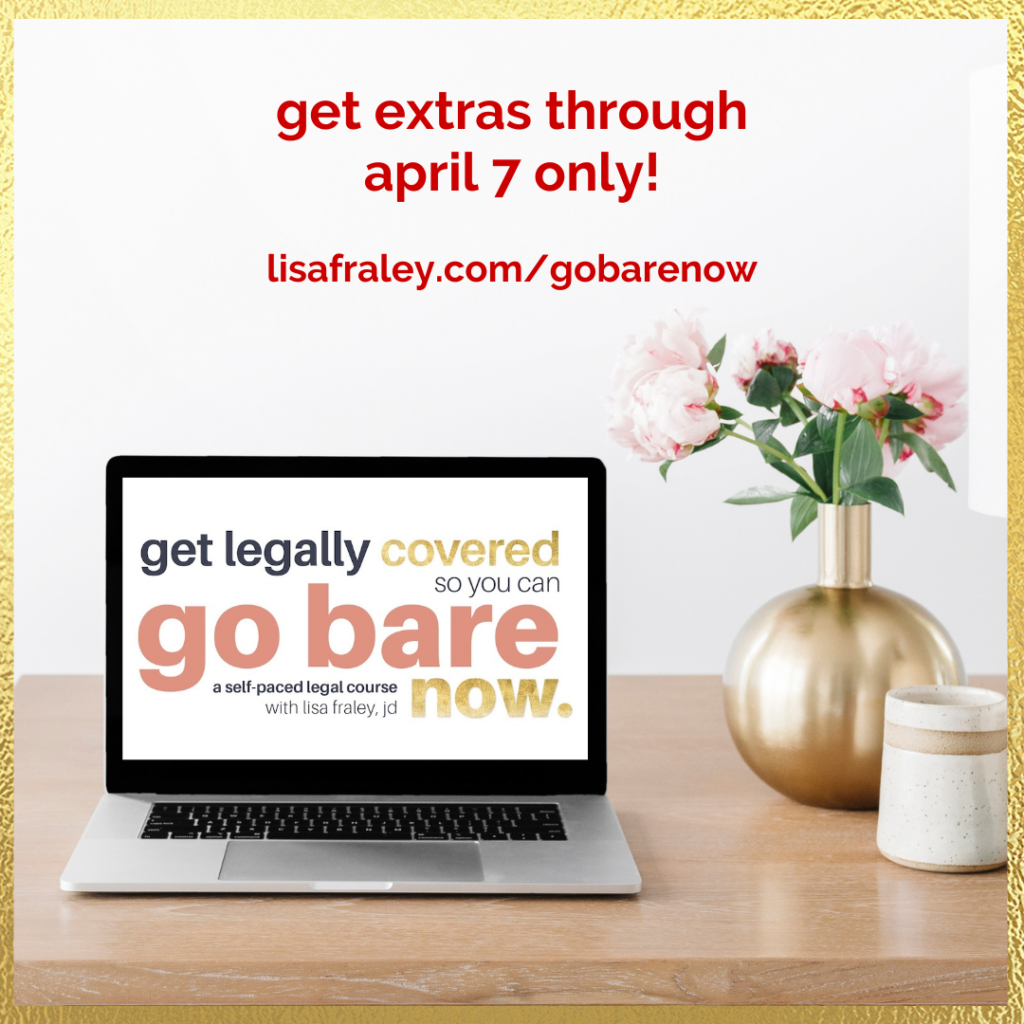 get legally covered so you can go bare now