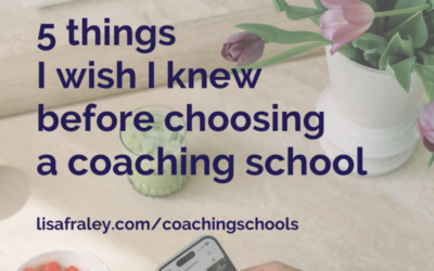 5 things I wish I knew before choosing a coaching school 👏