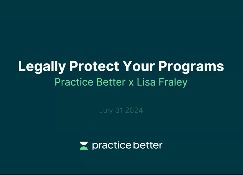 🦺 Protect your health & wellness programs using Practice Better.